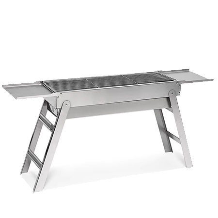 Minimalist katlanır kömürlü barbekü sobası