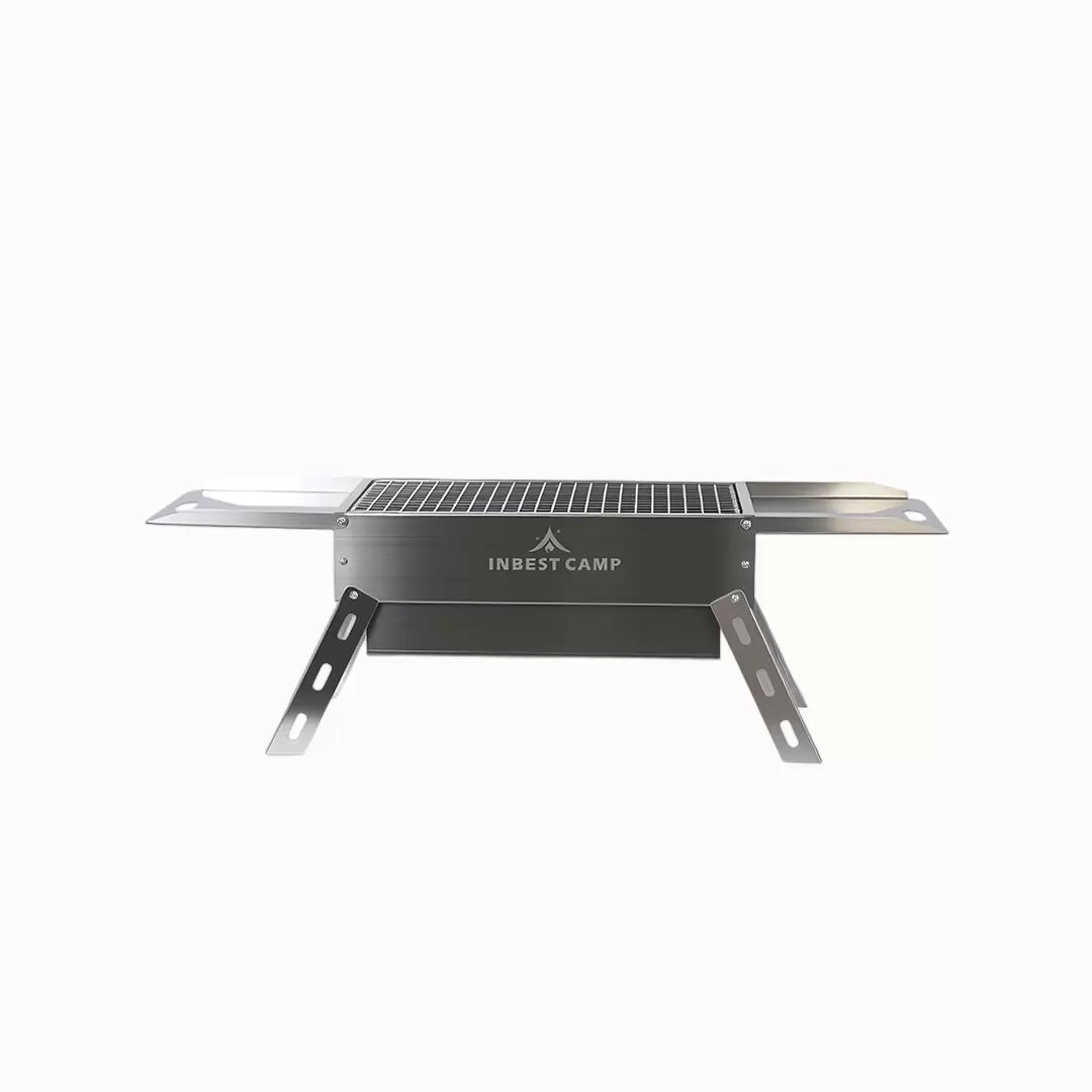 Katlanır Saplı Paslanmaz Çelik Kömürlü Barbekü Ocağı