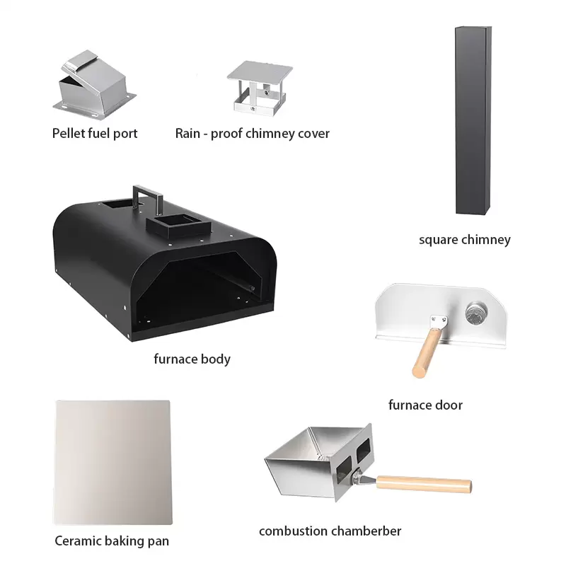 A&ccedil;ık Taşınabilir D&ouml;kme Demir Pizza Fırını