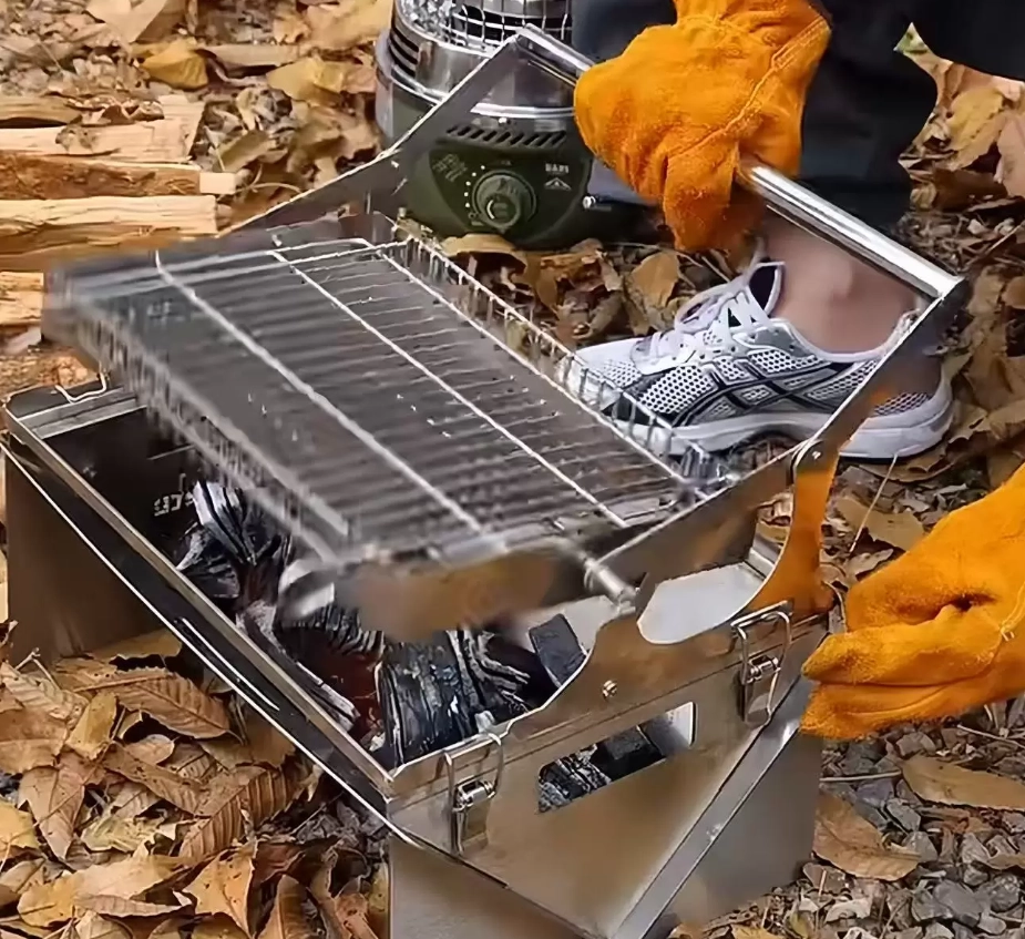 taşınabilir kömürlü katlanabilir ızgara