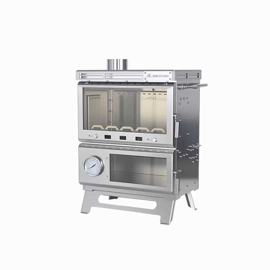 Mod&uuml;ler A&ccedil;ık Hava Pişirme İ&ccedil;in Tasarlanmış &Ccedil;ok Fonksiyonlu Paslanmaz &Ccedil;elik Kamp Ocağı