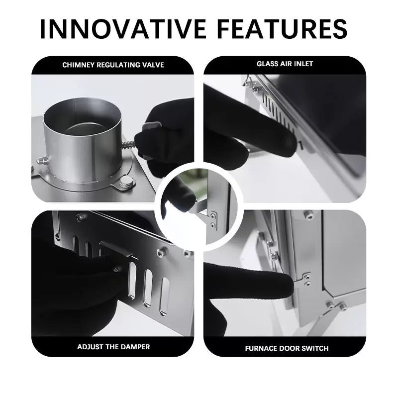 Kış Kampı İçin Katlanır Çadır ve Odun Sobası