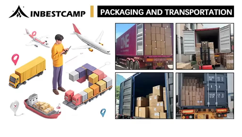 Taşınabilir Kamp Odun Sobası Paketleme ve Taşıma Taşınabilir Kamp Odun Sobası Paketleme ve Taşıma