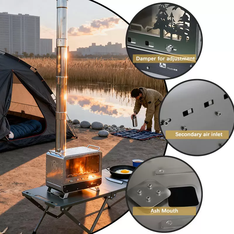 Kamp Alanı Kompakt Çadır Sobası Kamp Alanı Kompakt Çadır Sobası