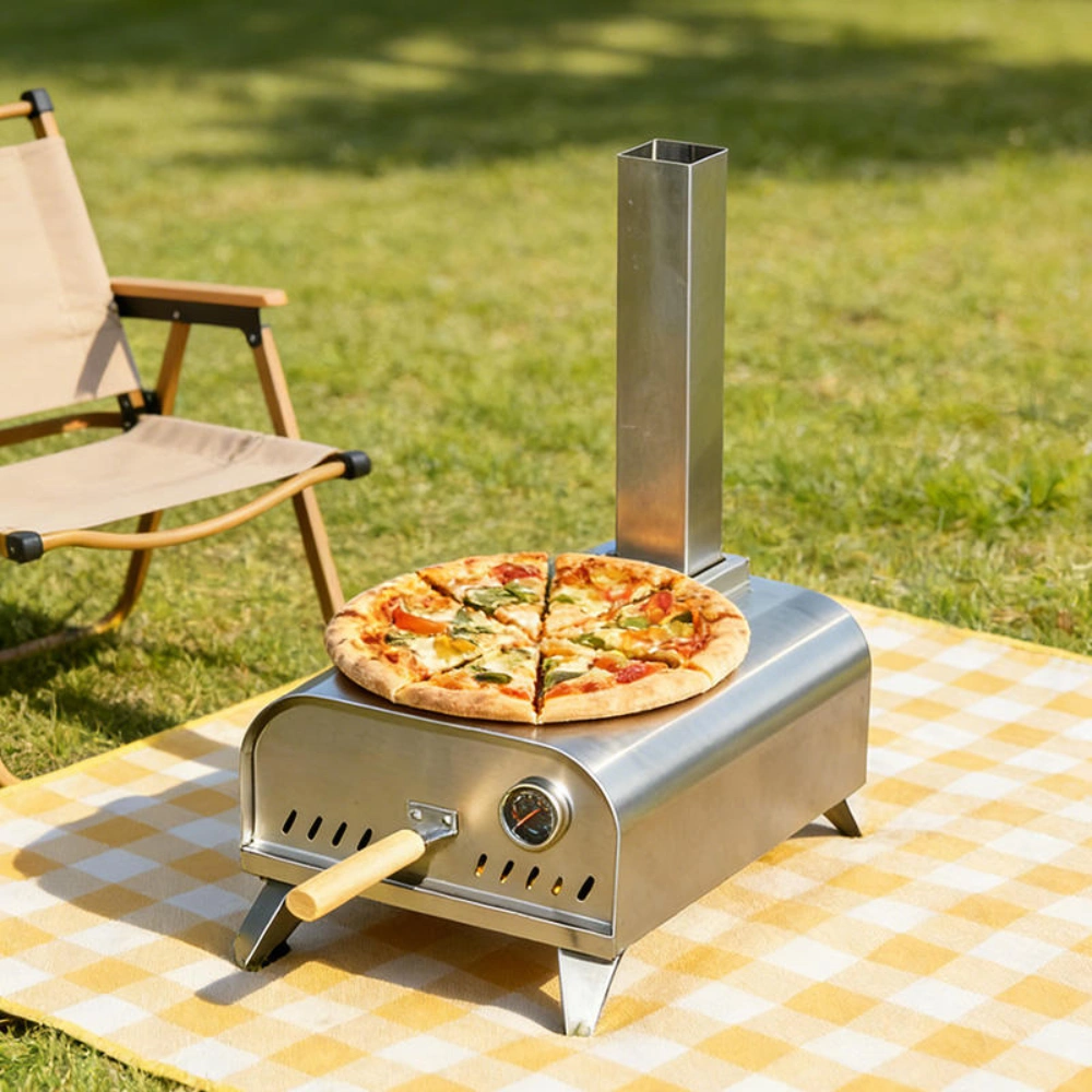 A&ccedil;ık Taşınabilir Paslanmaz &Ccedil;elik Pizza Fırını